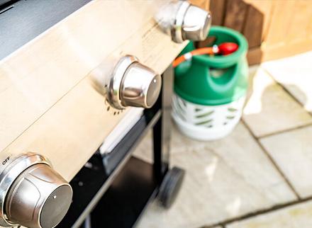 Garden BBQ with gas bottle